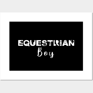 Equestrian Boy (White) Posters and Art